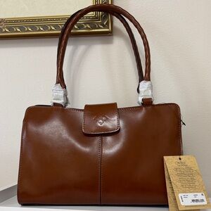 Patricia Nash Women's Classic Brown Leather Tote Handbag
